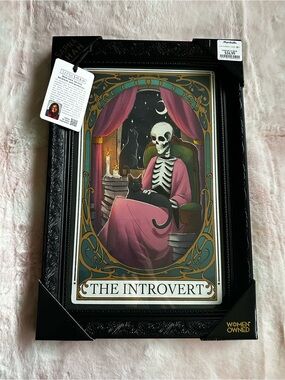 The Introvert Framed Wall Art - Black / Pink - Sapna Shah